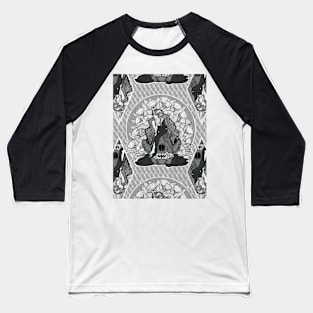 The Lamb and the Wolf Seamless Pattern Baseball T-Shirt